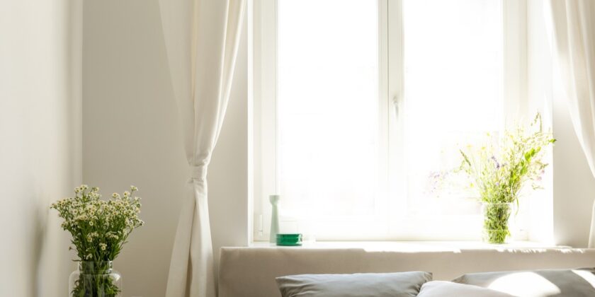 Draperii la comanda din in/polyester amestec cu bumbac
